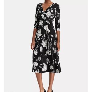 Lauren Ralph Lauren Floral Midi Surplice Dress – Limited Style, Wedding Ready 🌸